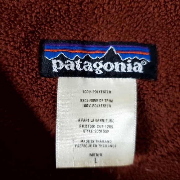Vintage Patagonia Rhythm Fleece Brown Long Sleeve L - Picture 7 of 14